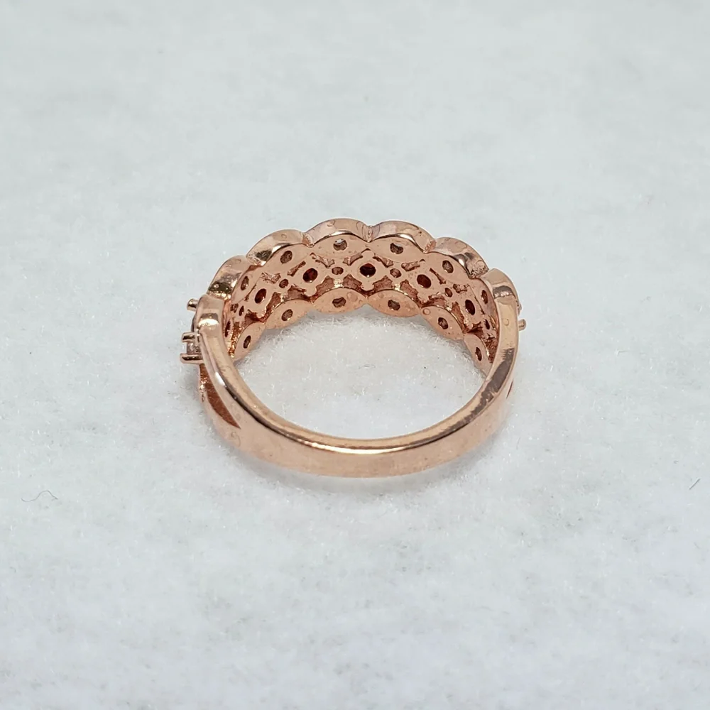 Rose Gold Red Stack Ring - Picture 6 of 8
